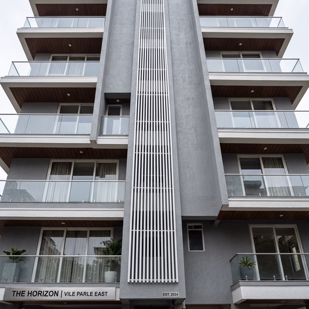 Acoustically dampened facade